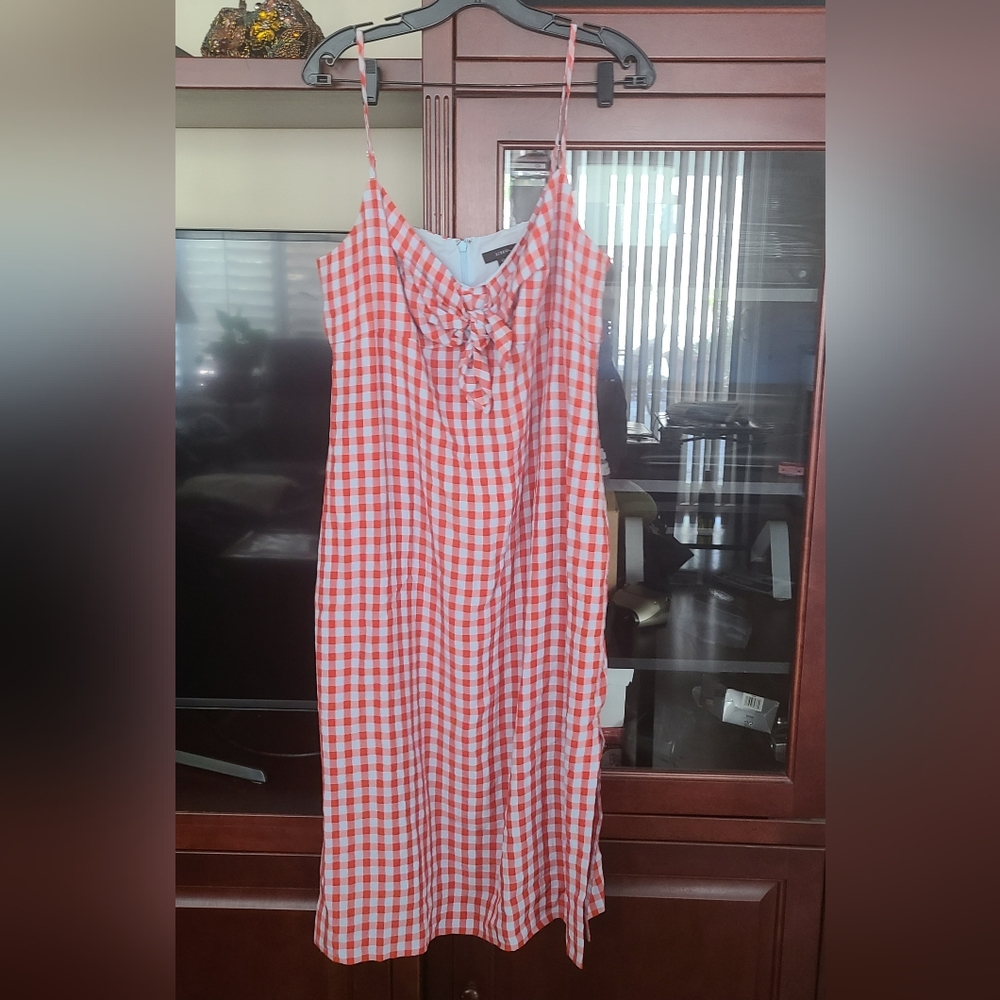 J Crew plaid long spaghetti strap sundress size 12 NWT